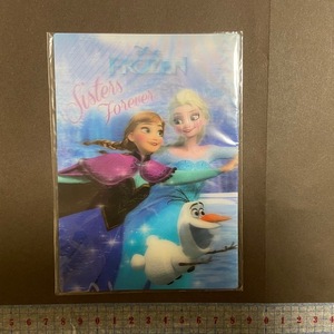 ◆保管品　アナと雪の女王　フローズンシスター　アナ・エルサ・オラフ　3Dポストカード　001　飛び出して見える　ディズニー　Disney