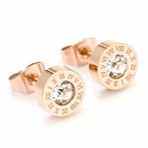 Платформа Pink Gold 18k Cz Diaminative Loma Round Pierce