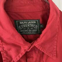 Ralph Lauren Polo country ラルフローレン ポロカントリー 半袖シャツ 5部袖 L サイズ相当 ポロカン rrl ブルックスブラザーズ 赤 レッド_画像4