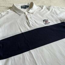 Polo Ralph Lauren ラルフローレン ポロシャツ ラグビーシャツ ラガーシャツ XL ホワイト 白 LL ポロスポーツ ラコステ フレッドペリー_画像7