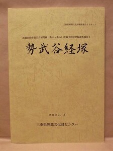 勢武谷経塚　近畿自動車道名古屋関線（亀山～亀山）埋蔵文化財発掘調査報告 1　三重県埋蔵文化財センター 2002