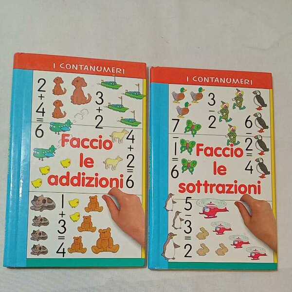 zaa-358♪i contanumeri faccio le sottazioni+addizioni数を数えます+足し算・引き算+をします(イタリア語)　2冊セット