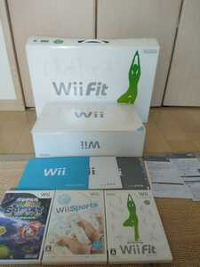 Wii本体/Wii Fit/ソフト3種◆中古/任天堂