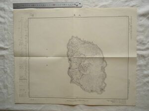 【古地図 昭和30年代】『大島』五万分一地形図横須賀12号 昭和32年発行 地理調査所【東京 伊豆大島 三原山 御神火茶屋 藤倉学園 六踏園分園