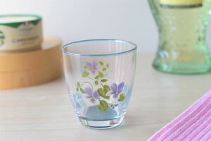 マニー ヴァイオレット ガラス コクーングラス　S タンブラーグラス　コップ　日本製　新品　