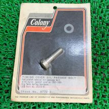 6-221R　colony　コロニー　ハーレーダビッドソン　タイミング　カバー　オイル　パッセージ　ボルト　中古　部品　バイク_画像1