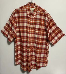 90s Eddie Bauar エディーバウアー　半袖シャツ　ボタンダウンシャツ　サイズ M USA アメリカ　90年代