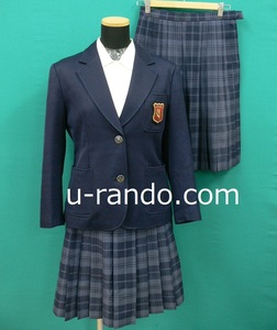 コスプレ衣装　#1774　奈良大高・紺系ブレザー制服冬セット+夏スカート・サイズS