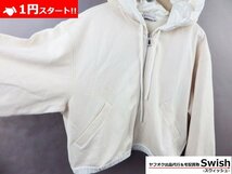 A821●MONCLER モンクレール●未使用 ZIP UP HOODY フーディー/パーカー XS アイボリー●_画像3