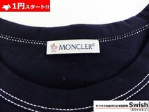 A821●MONCLER モンクレール●SS T-SHIRT 胸ポケット付き Tシャツ 12 紺●_画像7