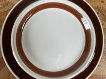 ARABIA アラビア Rosmarin ロスマリン プレート φ20cm 北欧 ヴィンテージ テーブルウェア ブラウン 茶色 お皿 食器 陶器_画像2