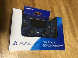 §　新品未開封★PS4 ワイヤレスコントローラー デュアルショック4 ミッドナイトブルーDUALSHOCK4　純正品