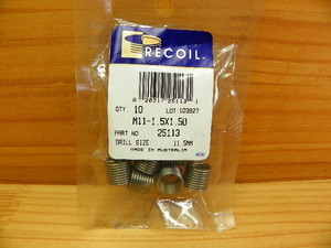 処分 リコイル パケット(M11-1.5)x10個 RECOIL 25113 補充用コイル単品 ヘリサート
