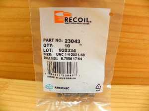 インチ in リコイル パケット UNC(1/4-20)x10個 RECOIL 23043 補充用コイル単品 ヘリサート