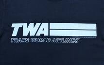 YTS13東洋Sトランス・ワールド航空TWAアメリカン航空 正規品 飛行機 半袖TシャツUSA製Cheswickチェスウィック 色紺_画像6