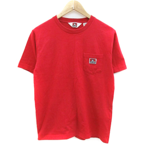 ベンデイビス BEN DAVIS Tシャツ カットソー 半袖 クルーネック M レッド 赤 /YM12 メンズ