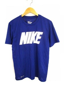 ナイキ NIKE DRI-FIT トップス Tシャツ 半袖 スポーツウェア トレーニング プリント 821838-455 青 ブルー 白 ホワイト M メンズ