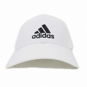 アディダス adidas ライトウェイト エンブロイダード ベースボール キャップ ロゴ 刺繍 帽子 2021年製 57-60cm 白 ホワイト ■6 メンズ