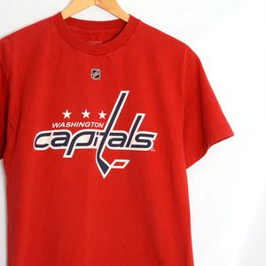 ST2272 NHL ワシントンキャピタルズ Tシャツ M 肩49 BACKSTROM リーボック Reebok メール便可 xq