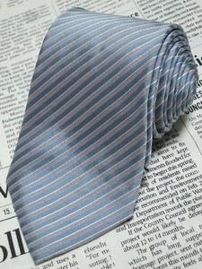  Hugo Boss HUGO BOSS the smallest lustre necktie Italy made silk 100% diagonal stripe reji men taru silver group I-005107.. packet 