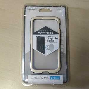 ◇ELECOM iPhone 12 mini 用 ケース ハイブリッド ケース TOUGH SLIM LITアイボリー PM-A20ATSLBIV