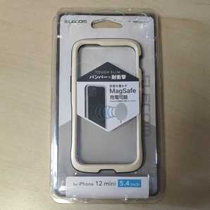 ◆ELECOM iPhone 12 mini 用 ケース ハイブリッド ケース TOUGH SLIM LITアイボリー PM-A20ATSLBIV