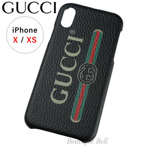  новый товар! Gucci кожа Logo принт iPhoneX iPhoneXS кейс черный мульти- 549080 92E00