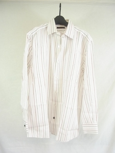 ## Louis Vuitton * stripe long sleeve shirt 42 16 1/2#