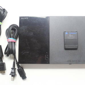 PS2本体セット SCPH-90000a ブラック 電源コード/AVケーブル/メモリーカード付属 SONY純正動作品