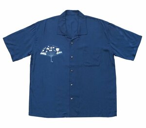 20%OFF ( M ) Porter Classic SENSU ALOHA SHIRT ポータークラシック 扇子 アロハ シャツ ネイビー PC KENDO ケンドー 剣道 刺し子 SASHIKO