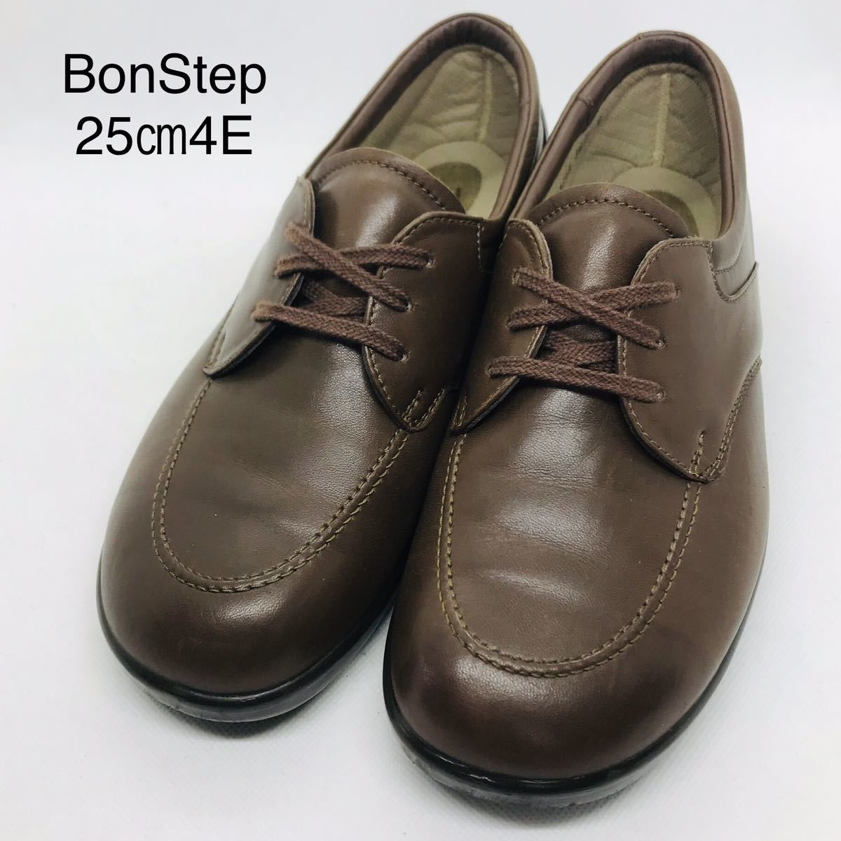 送料込】BonStep ウォーキングシューズ 7008 22.5cm キャメル 3E 新品
