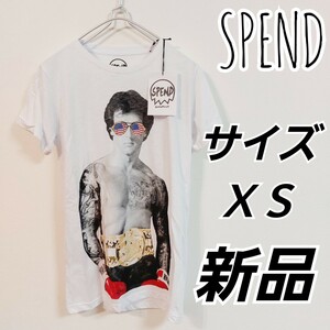 【SPEND】新品タグ付イタリア製Tシャツ/ユニセックスＸＳ半袖スタローン　スペンド