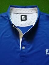 ★超美品　FootJoy フットジョイ 半袖ボタンダウンシャツ　ブルー　3XL　大きいサイズ_画像4