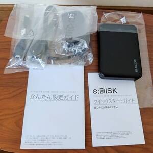 【メーカー再生品】 ELECOM ポータブルハードディスク 1TB ELP-EDV010UBK-YY (97Z186000040 0)