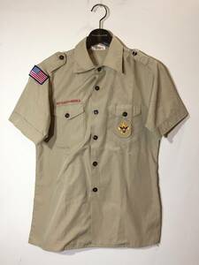 90's USA製 old vintage BOYSCOUTS OF AMERICA OFFICIAL YOUTH SHIRT オールド ビンテージ ボーイスカウト ワークシャツ ワッペン ユース