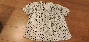 SOUP dot polka dot bow Thai design short sleeves cut and sewn 9 number 