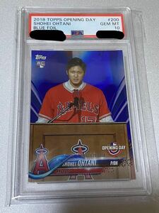 【PSA10!】大谷翔平 topps opening day 2018 blue foil ルーキーカード Topps Shohei Ohtani Gem Mint RC Rookie