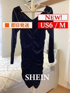 Top-812【新品】SHEIN/ワンピース/US6/M/ブラック/レディース/送料無料