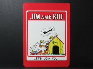 cb122【未使用品】JIM AND BILL(ミドリ)◆なつかしの昭和レトロ下敷き◆ヴィンテージ文房具◆レア/希少/廃版◆