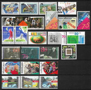 ★1991年 オランダ 未使用 記念切手 11セット完 (MNH)(SCOTT VALUE- US$19.-)★VD-322