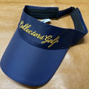 COLLECTORS サンバイザー 未使用 ネイビー 紺色 コレクターズゴルフ golf キャップ 帽子 CAP