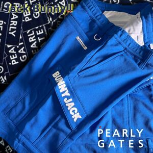 本物 新品 28568175 PEARLY GATES パーリーゲイツ/ジャックバニー 5(サイズL)超人気 最新ロゴ入りパイルショートパンツ 凄くカッコイイ！