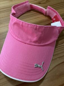  postage included!PUMA Puma sun visor one Point pink GOLF Golf wear Golf sun visor sunshade hat 