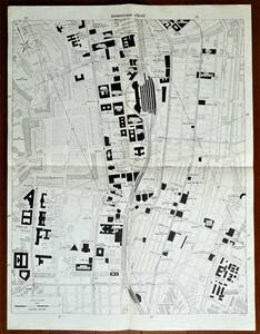 東京近傍鉄道図 / ダウンタウン東京(東京駅周辺図）1枚 1967年 検:外国人旅行者向け地図 観光案内図 皇居 銀座 新橋 首都圏東京鉄道路線図