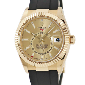 【3年保証】 ロレックス スカイドゥエラー 326238 ランダム番 K18YG無垢 シャンパン GMT 年次カレンダー 自動巻き メンズ 腕時計
