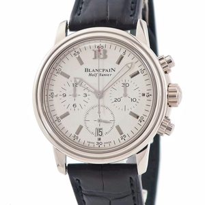 【3年保証】 ブランパン レマン ハーフハンター クロノグラフ 3185-1542-53 K18WG無垢 限定 白 自動巻き メンズ 腕時計