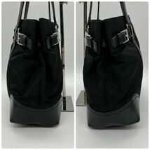 1円【美品 最高級】 プラダ PRADA トートバッグ ハンドバッグ ブラック 黒 レザー 鞄 カバン_画像4