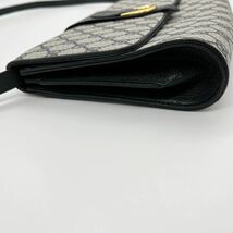 1円【極美品 最高級】 グッチ オールドグッチ GUCCI GG柄 ショルダーバッグ ネイビー レザー PVC ヴィンテージ 斜め掛け 鞄 カバン _画像3