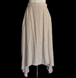 #anc Ron Herman RonHerman skirt XS white beige fringe flax . lady's [736845]