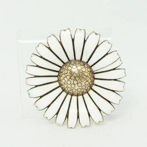 [ free shipping ] George Jensen Georg Jensen daisy brooch 50mm Large size silver 925